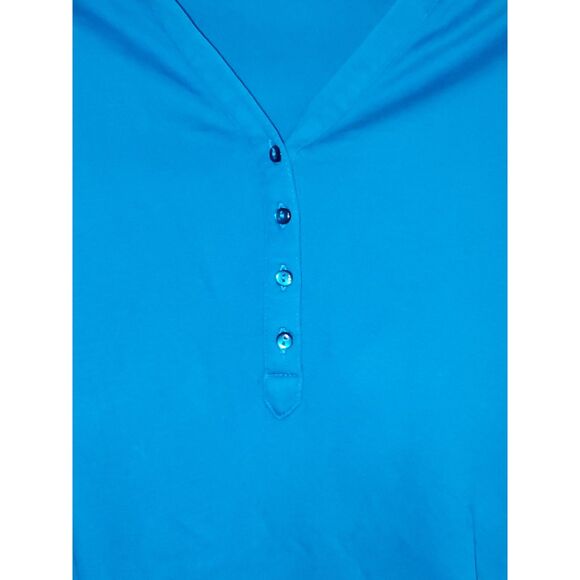 A Studio Works Women's Plus Sized Polo Shirt Blue Casual Activewear 2X - Picture 7 of 10